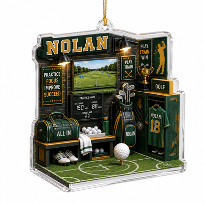 Sport Room Custome Name Acrylic Golf