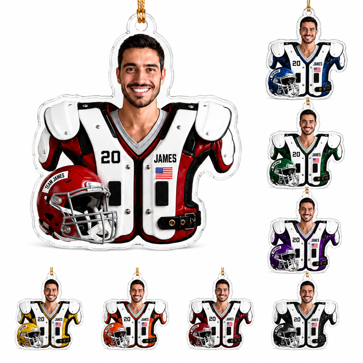 American Football Custome Name Acrylic Style 3