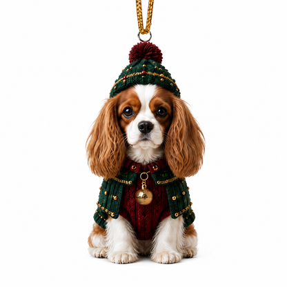 Dog Chrismast With Noel Sweater Spaniel