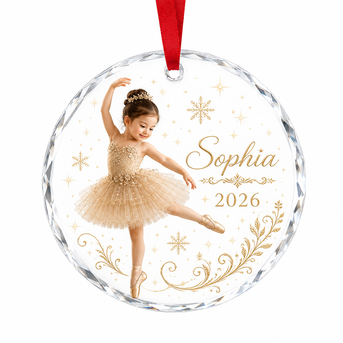 Custom Photo Dancing Glass Baby Girl