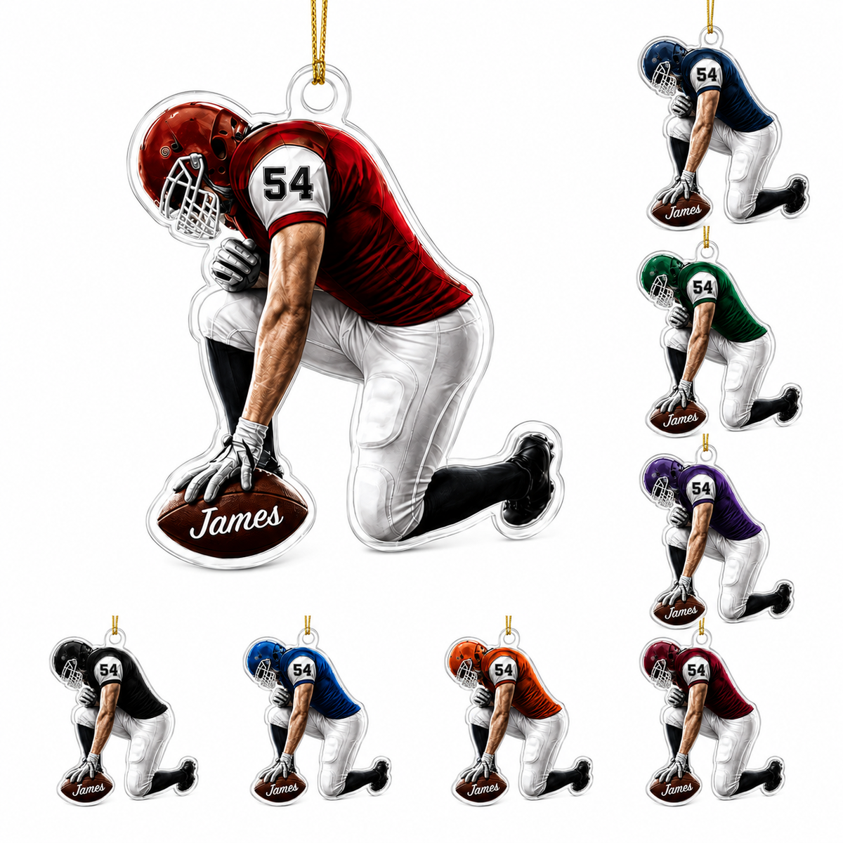 American Football Custome Name Acrylic Style 9