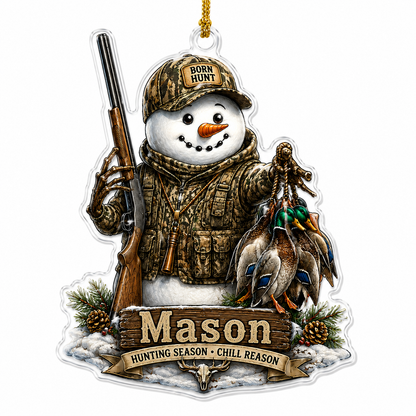 Personalized Hunting Frosty Duck Hunter Acrylic