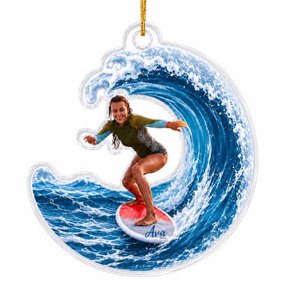 Surfing Personalize Acrylic Girl