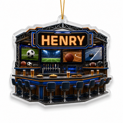 Food Lover Sports Bar Ornament