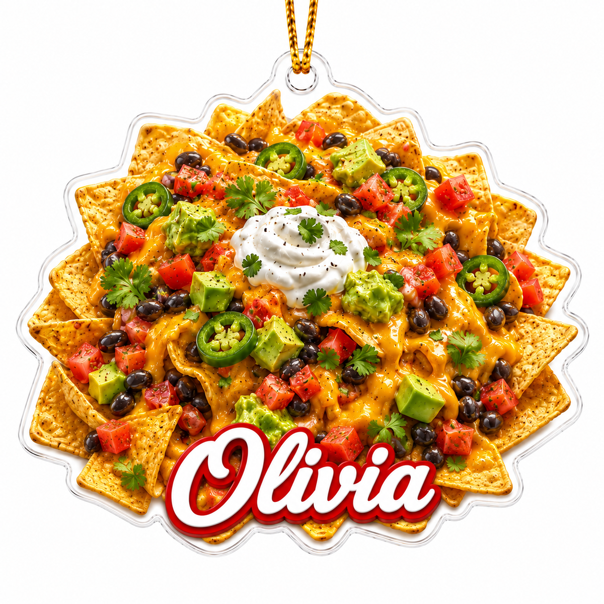 Breakfast Custom Name Nachos Acrylic