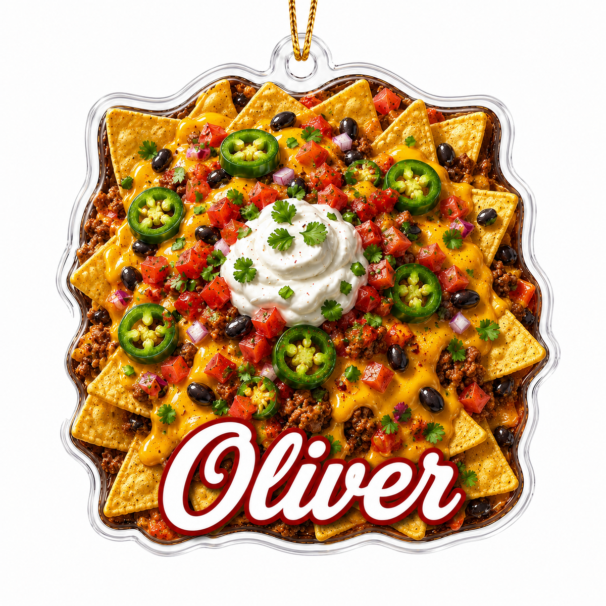 Breakfast Custom Name Loaded Nachos Acrylic