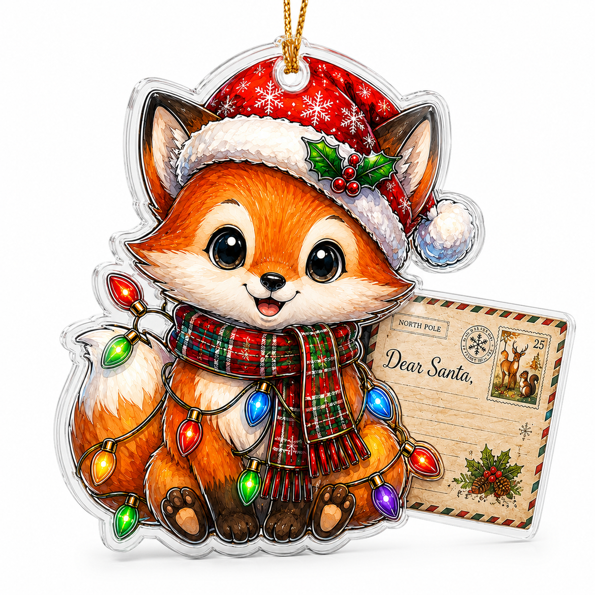 Animal With Christmas Led Fox