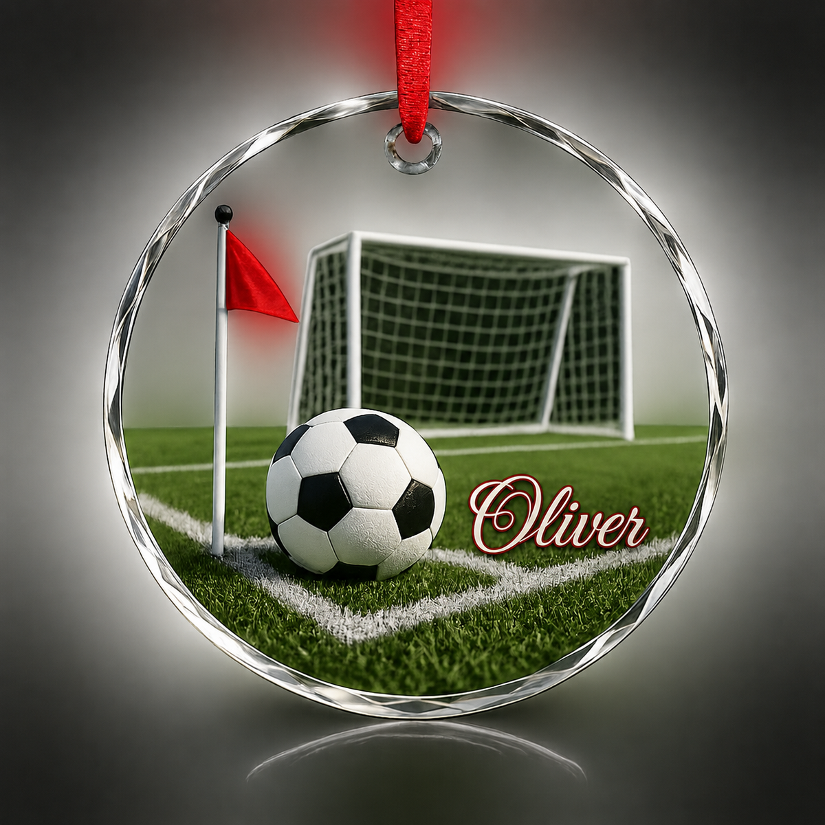 Sports Glass Ornament Soccer