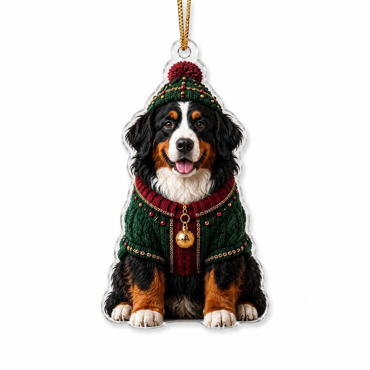 Dog Chrismast With Noel Sweater Bearnes Mountain Dog