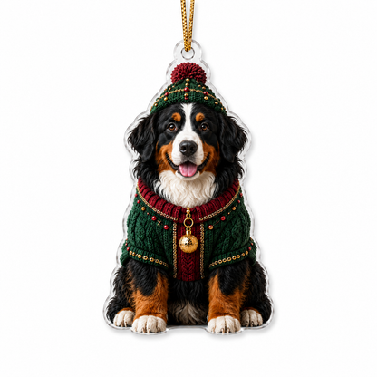 Dog Chrismast With Noel Sweater Bearnes Mountain Dog