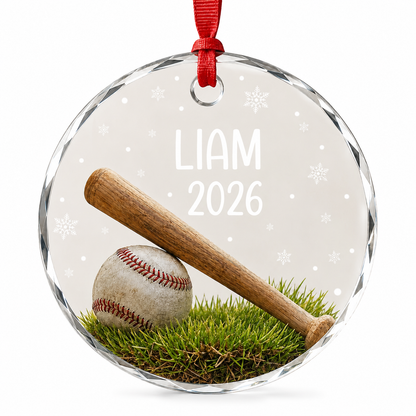 Sport Glass Ornament Baseball Field