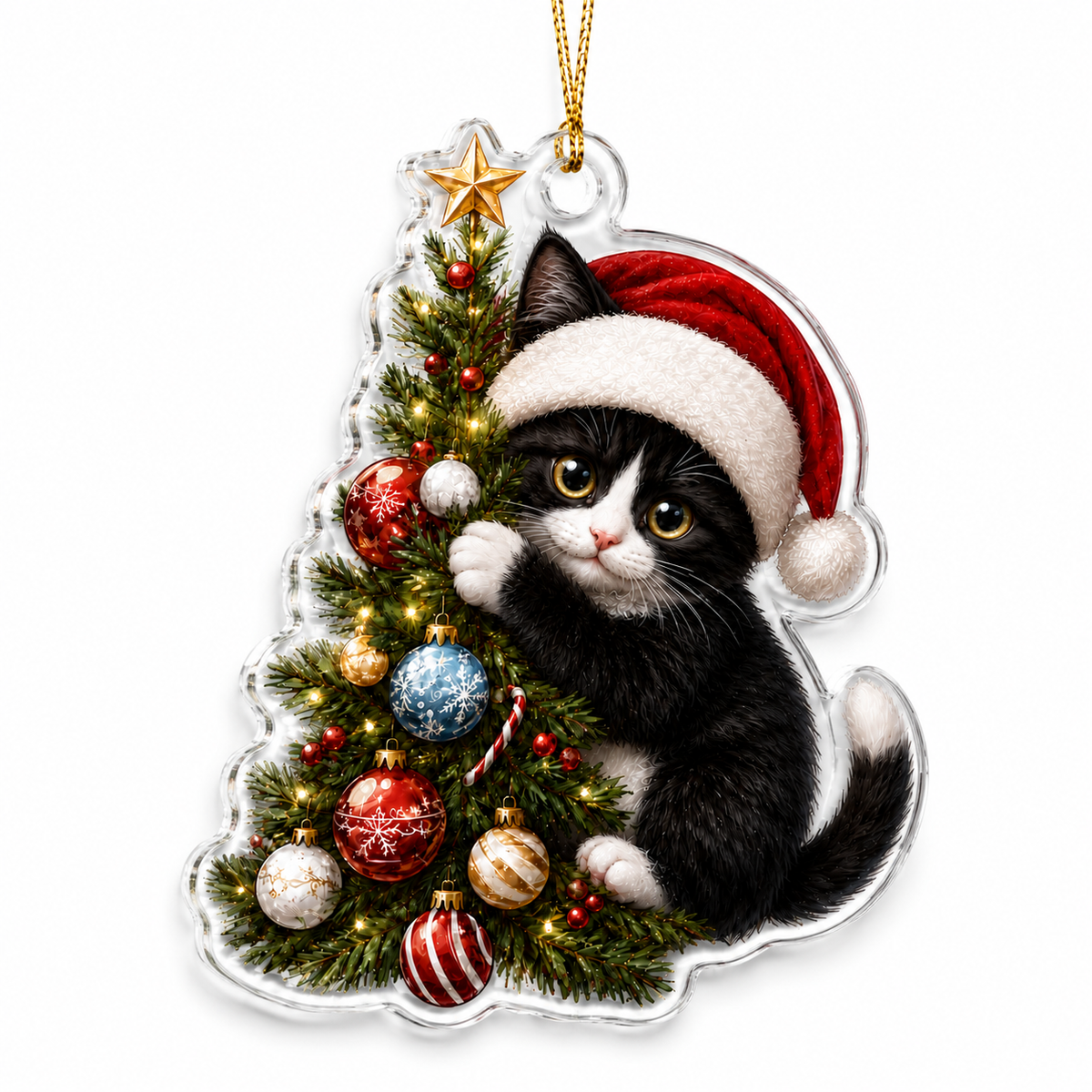 Cat With Christmas Tree Tuxedo