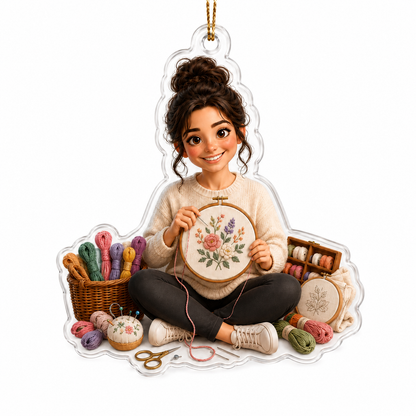 Custom Photo Hobbies Acrylic - Embroidery