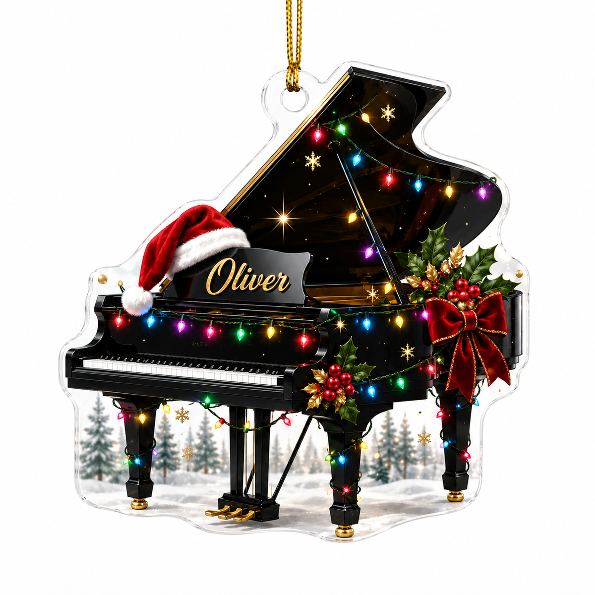 Piano Custome Name Acrylic Style 7