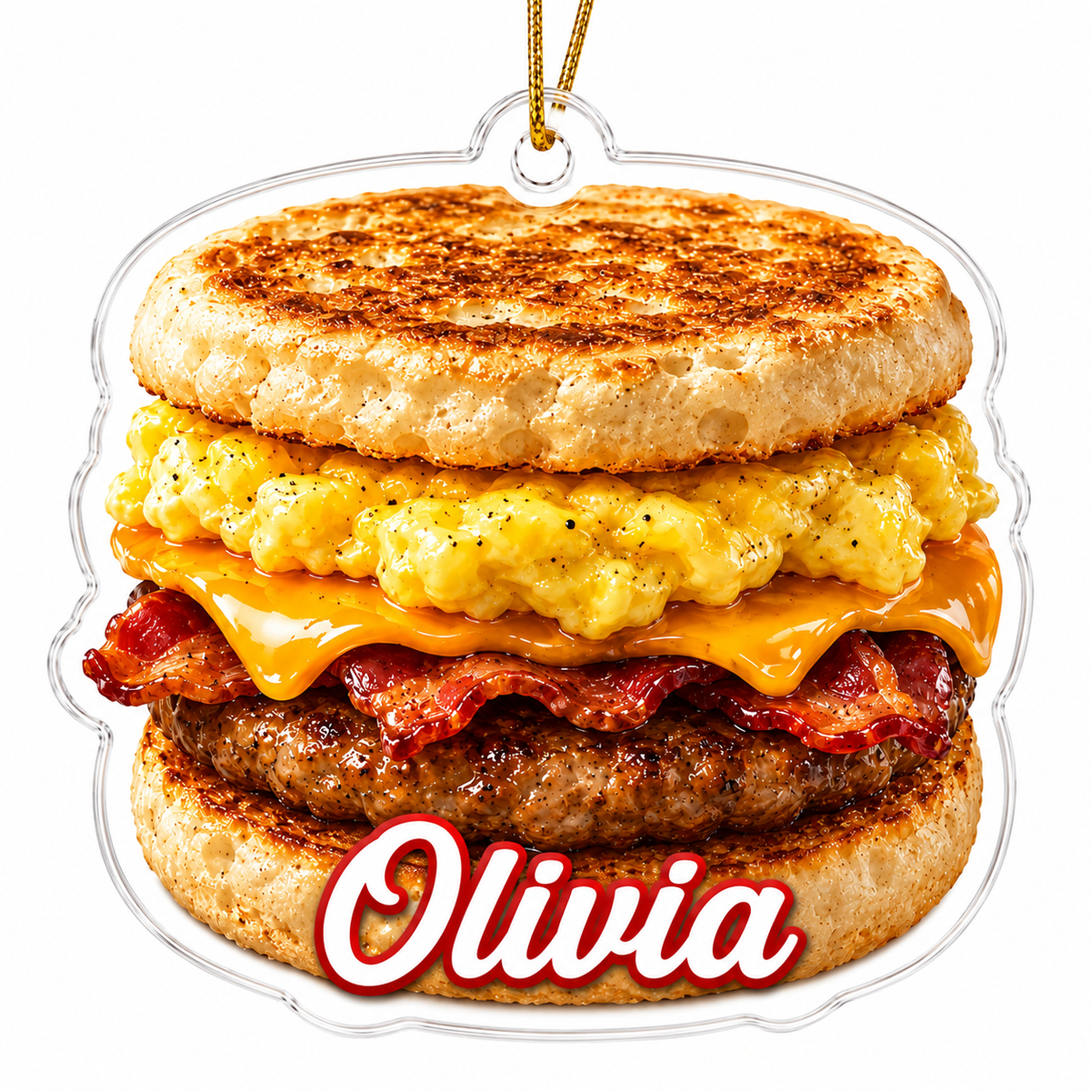 Breakfast Custom Name Breakfast Sandwich Acrylic