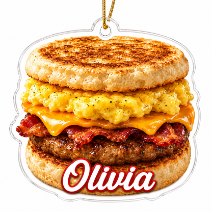 Breakfast Custom Name Breakfast Sandwich Acrylic
