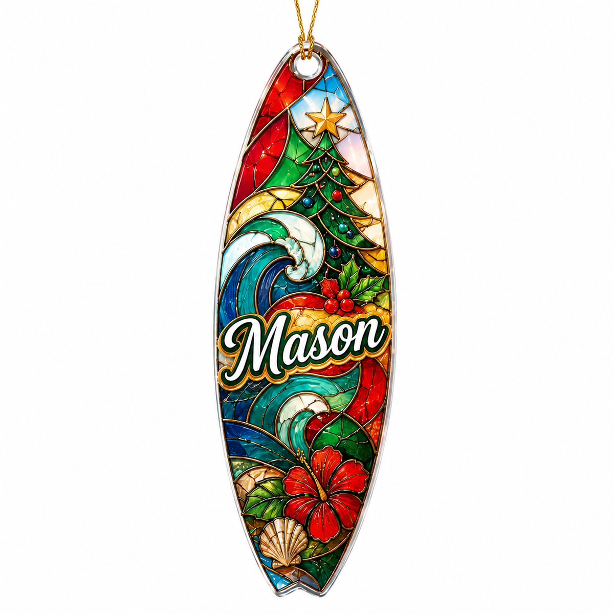 Surfing Personalize Acrylic Tropical Surfboard