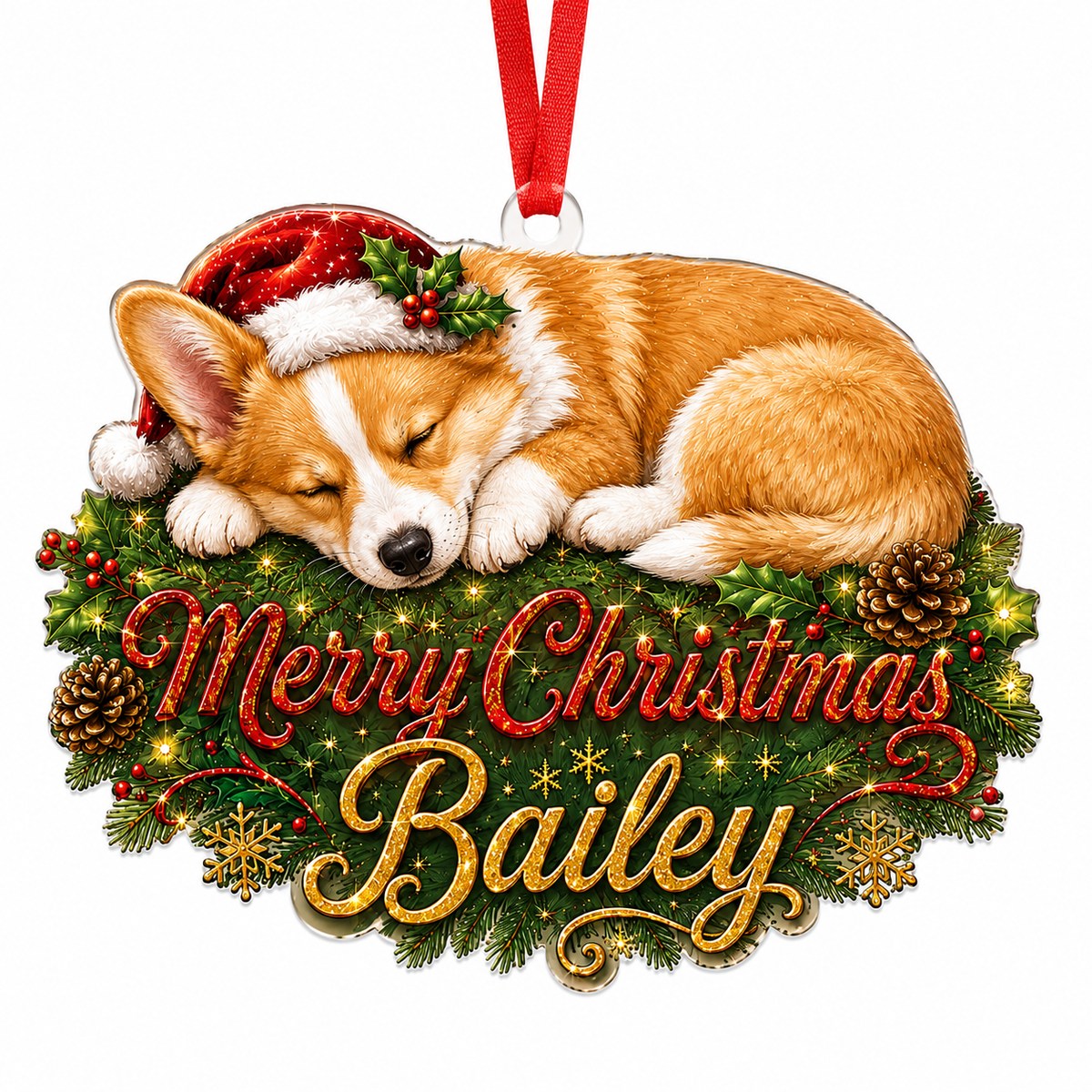 Custom Photo Dog Christmas Style 20