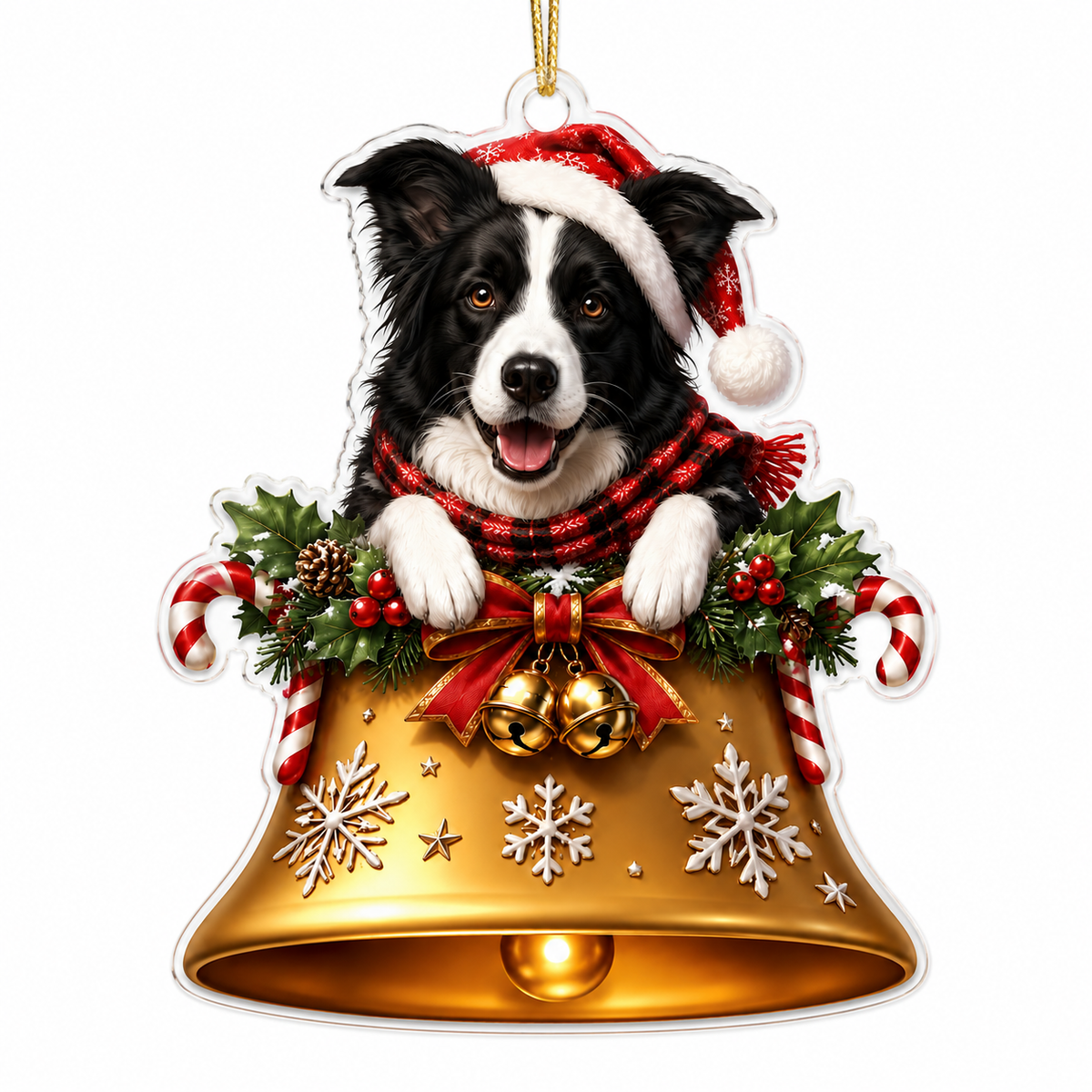 Dog Christmas Bell Border Collie