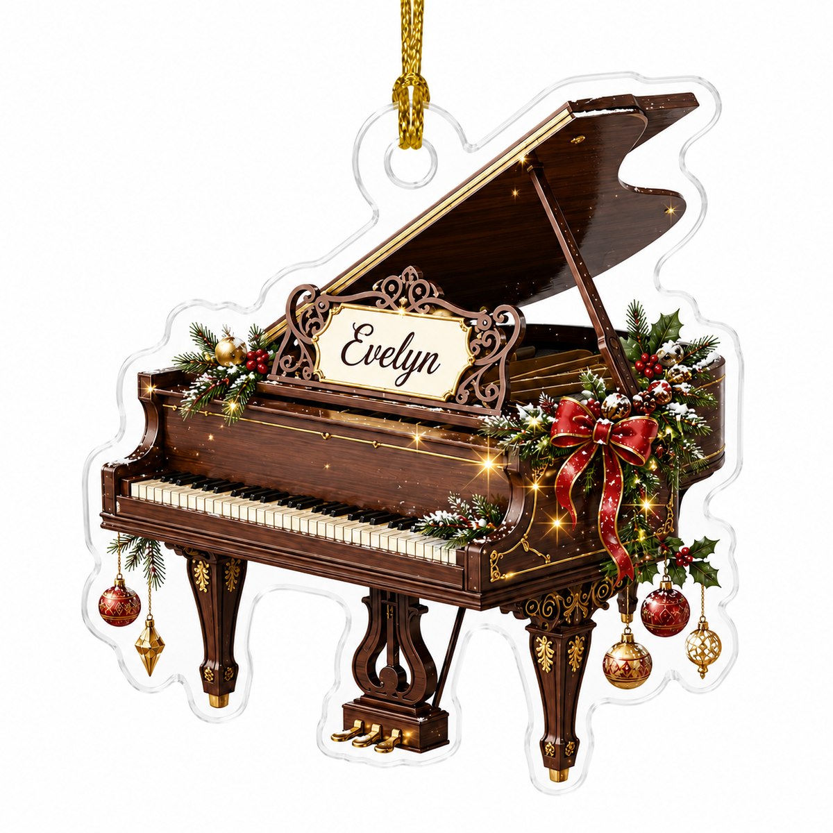 Piano Custome Name Acrylic Style 6