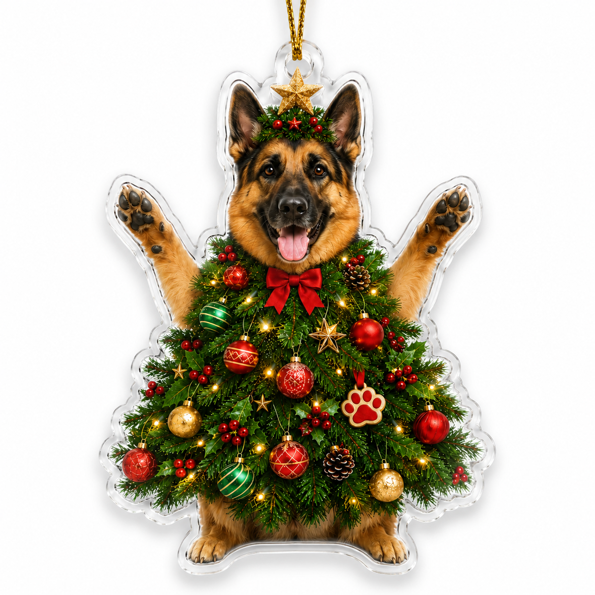 Dog Santa Tree German Shepherd