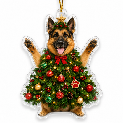 Dog Santa Tree German Shepherd