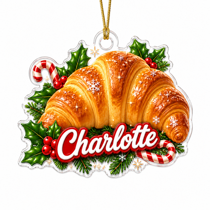 Custom Name Food Acrylic - Croissant