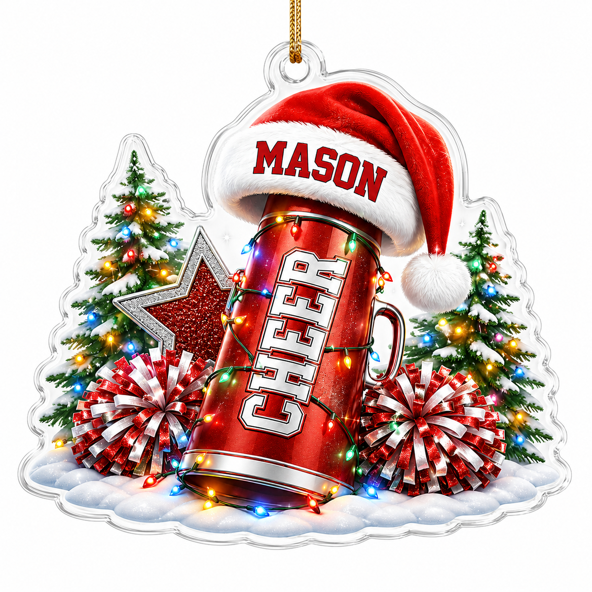 Custom Sports Christmas Acrylic - Cheerleading