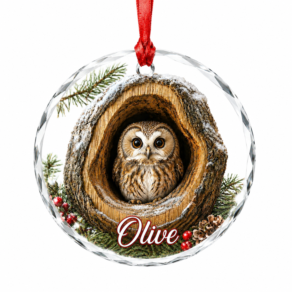 Glass ornament Animal Owl