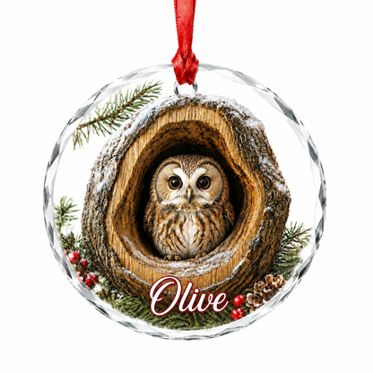 Glass ornament Animal Owl