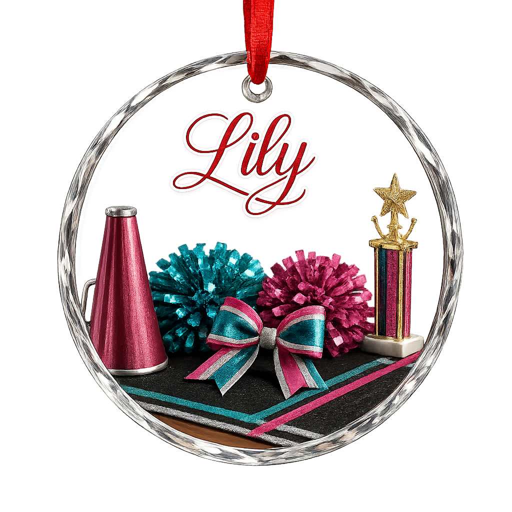 Sports Glass Ornament Cheerleading