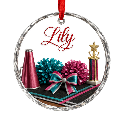 Sports Glass Ornament Cheerleading