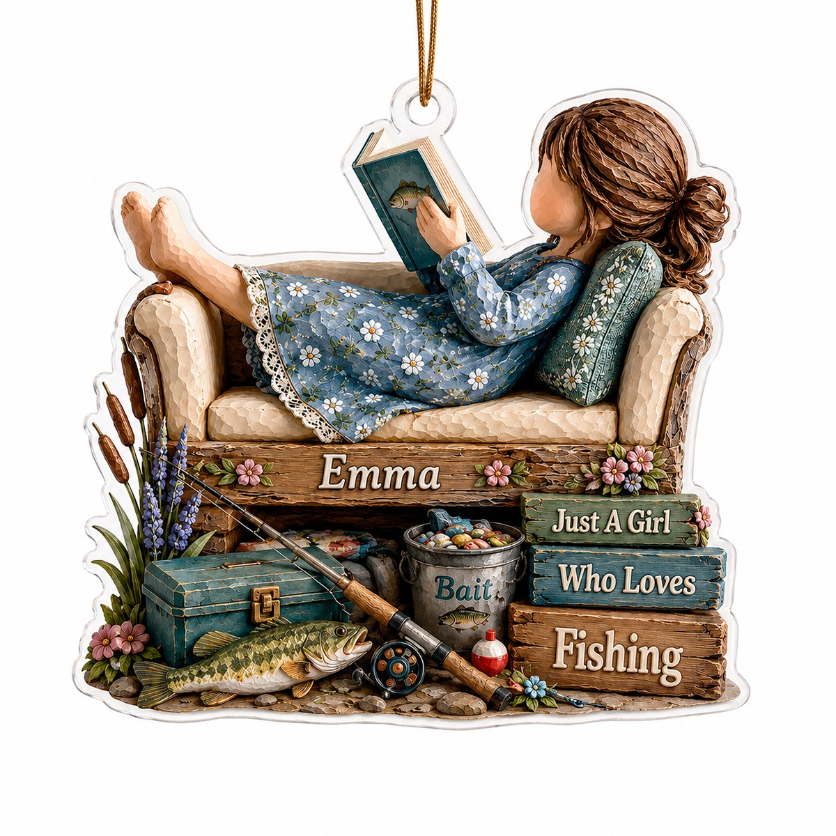 Personalized Just A Girl Hobby Fishing
