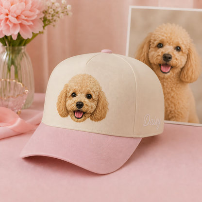 Custom Dog Face Embroidered Hat, Personalized Pet Memorial Hat, Dog Dad Gift THUC99