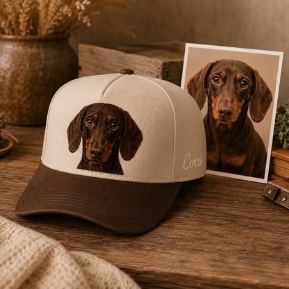 Custom Dog Face Embroidered Hat, Personalized Pet Memorial Hat, Dog Dad Gift THUC99