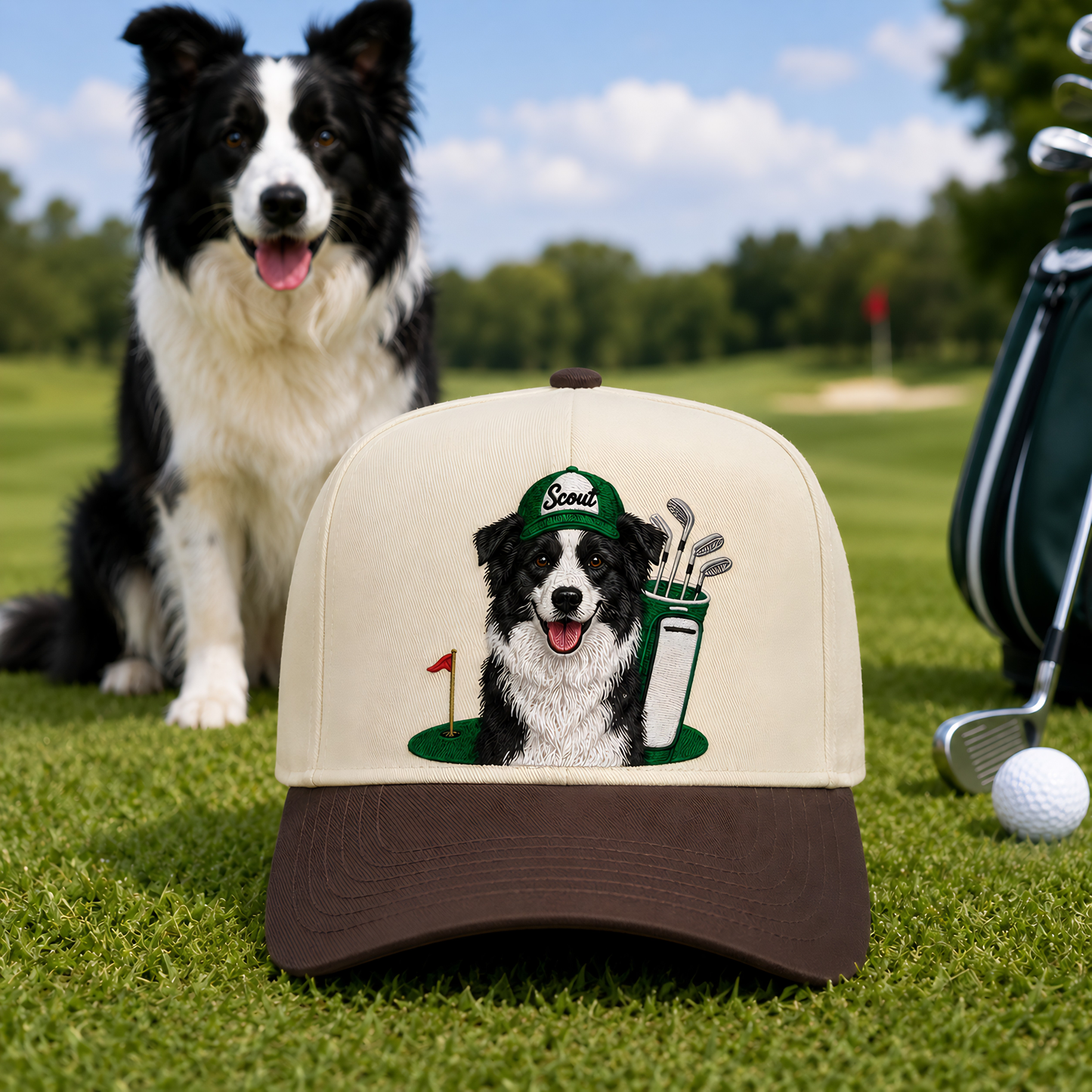 Custom Dog Golf Embroidered Hat, Personalized Pet Memorial Hat, Dog Dad Gift THUC99
