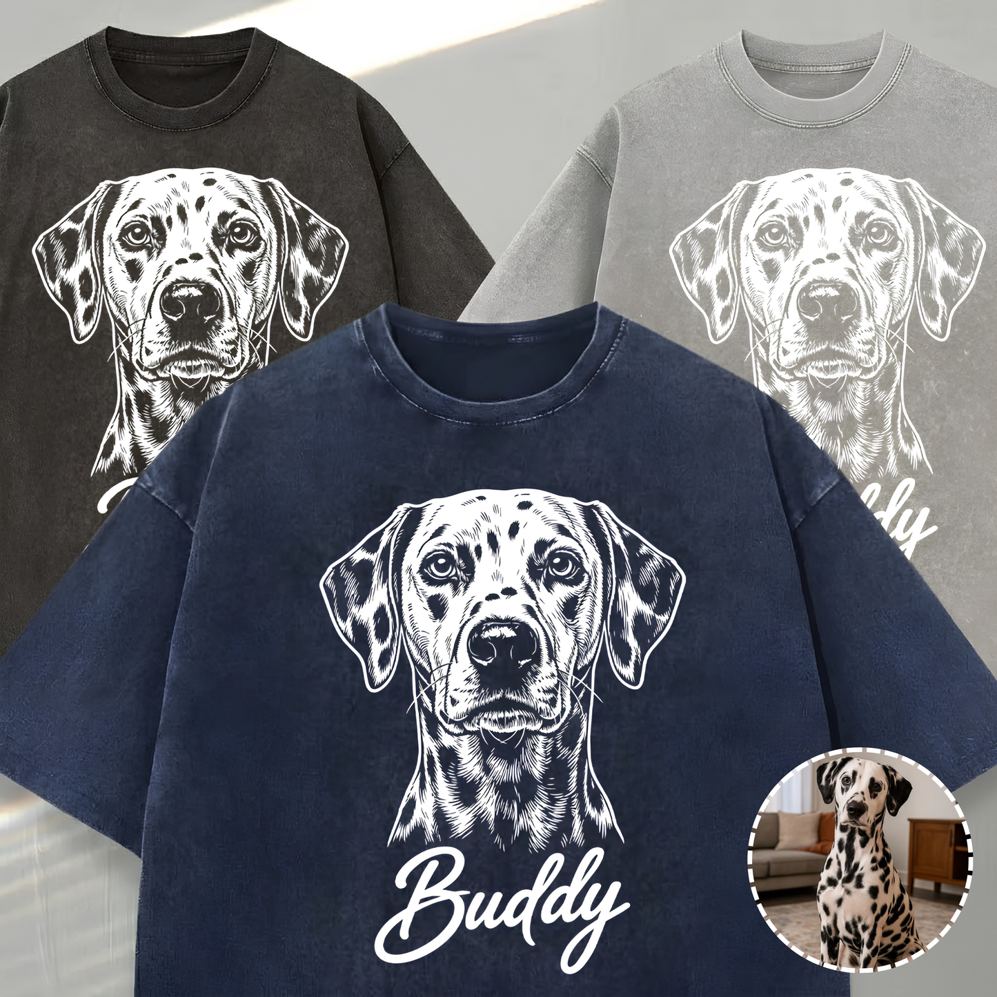 Custom Photo Dog Wash Shirt, Personalized Pet Unisex T-Shirt, Custom Dog Portrait Shirt Gift For Dog Lover THUC99