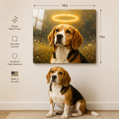 Personalized Pet Metal Wall Art – Custom Dog Portrait Print Gift For Dog Cat Lover THUC99
