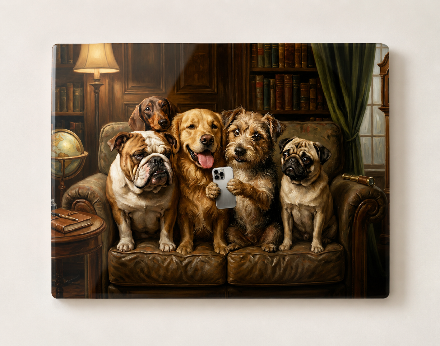 Custom Dog Portrait Metal Wall Art – Personalized Photo Pet Print Gift For Pet Lover THUC99