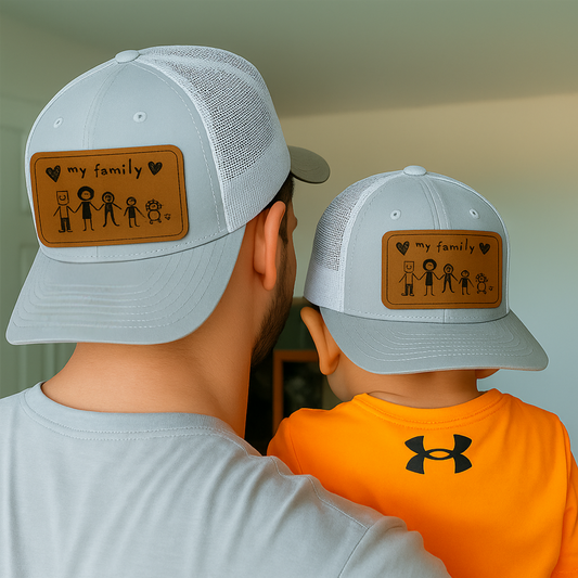 Personalized with Kids Art and Notes Kids Hat, Kids Custom Hats, Custom Infant Toddler Kids Youth Trucker Hat TNNK02
