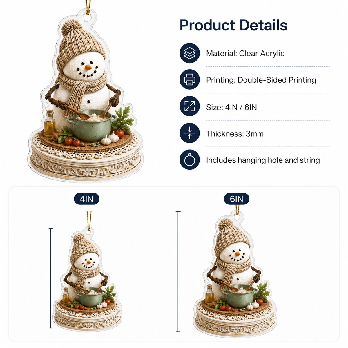 Snowman Hobbies Acrylic Cooking