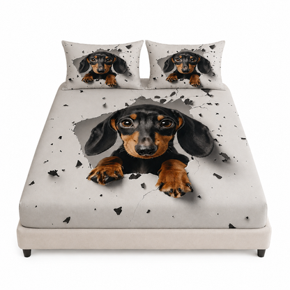 Custom Photo Dog Bedding Set, Dog Lover Bedroom Decor Gift THUC99