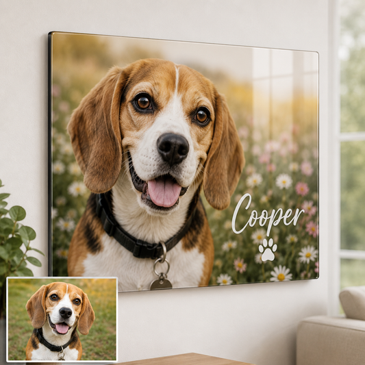 Personalized Dog Metal Wall Art – Custom Pet Portrait Print Gift For Dog Mom THUC99