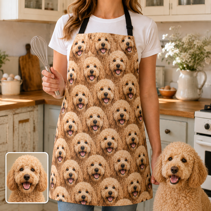 Custom Pet Photo Apron Personalized Dog Lover BBQ Apron, Unique Kitchen Apron Gift for Dog Mom and Dad THUC99