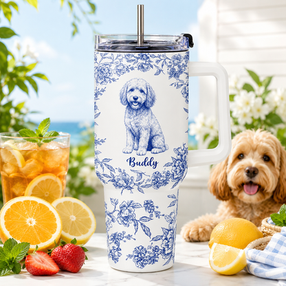 ersonalized Dog Memorial 40oz Tumbler – Custom Photo Travel Cup for Pet Loss Sympathy Gift THUC99