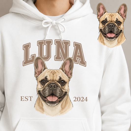 Personalized Dog Mom Sweatshirt Custom Puppy Portrait Hoodie Cute Pet Owner Gift THUC99