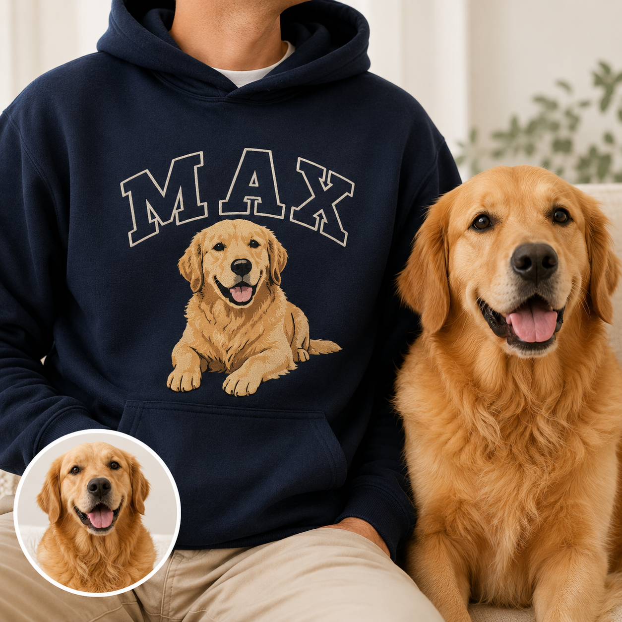 Custom Pet Photo Hoodie Personalized Dog Face Sweatshirt Gift for Animal Lovers THUC99