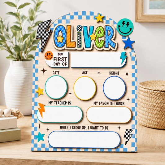 Custom Last Day of School Sign, Personalized School Milestone Board THUC99