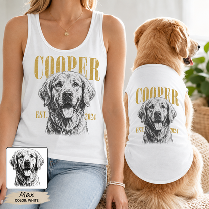 Custom Dog Women’s Tank Top and Pet Tank Top, Matching Dog Lover Outfit THUC99