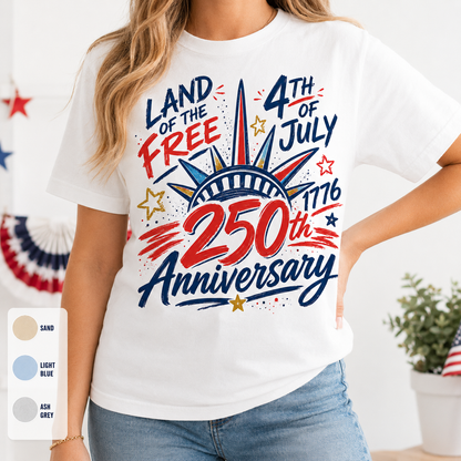 USA 250th Birthday Wash Shirt, Vintage Patriotic America Tee THUC99